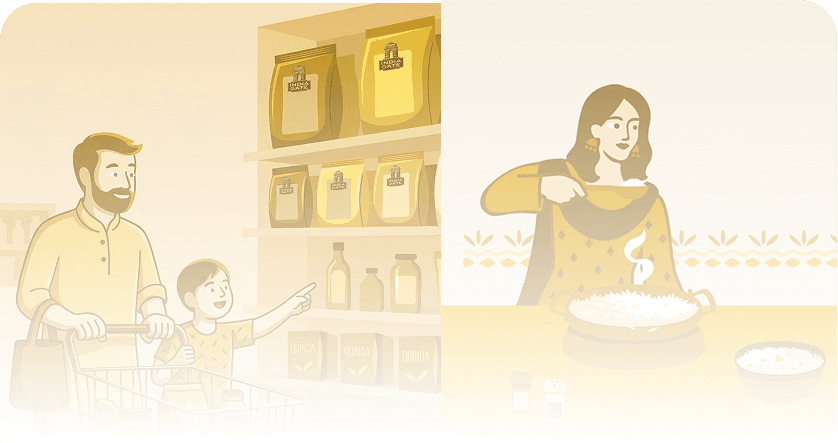 A world standard — India Gate packaging on global shelf