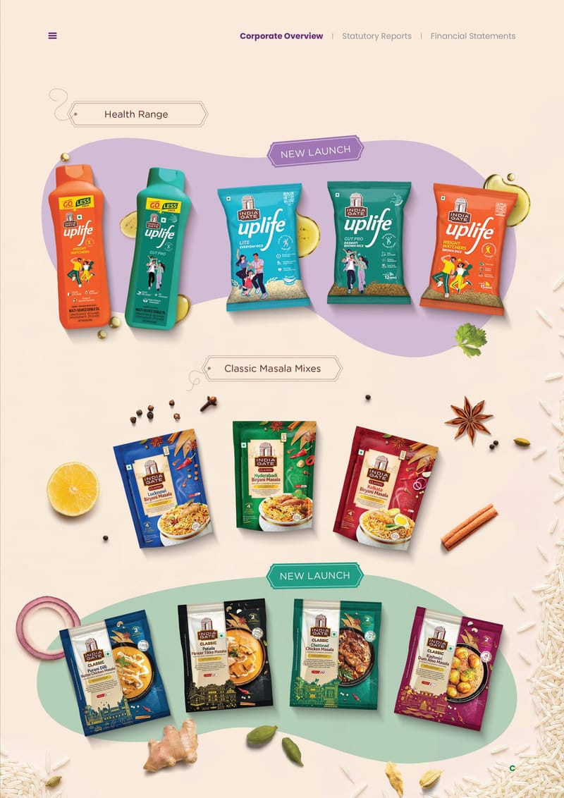 The Uplife health range and the Classic masala mixes