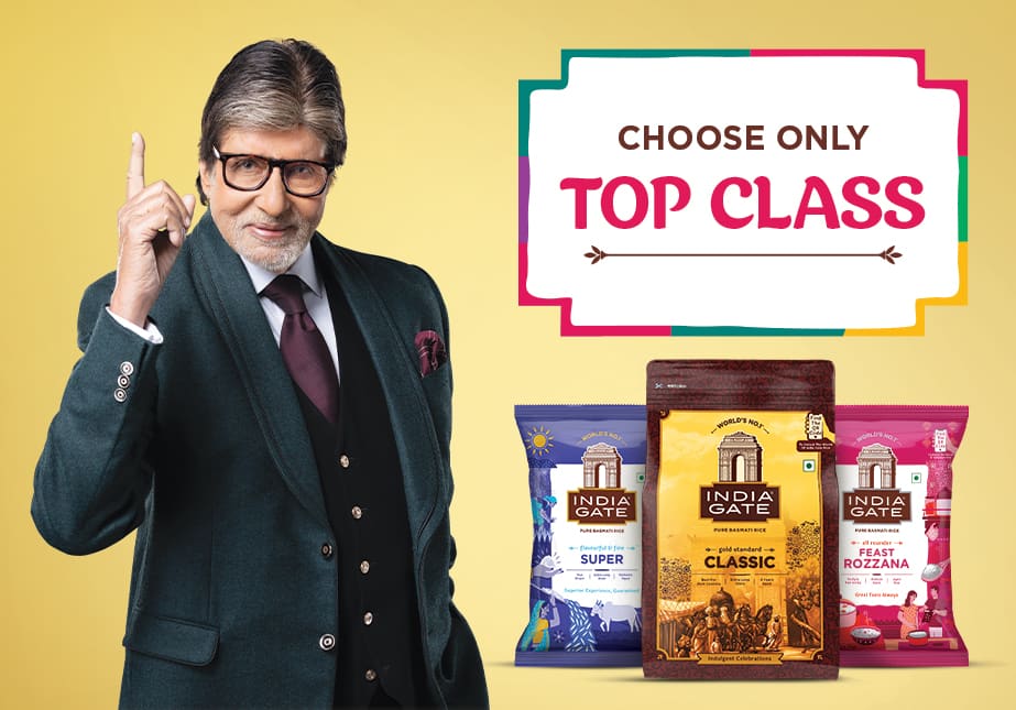 Choose only top class, the India Gate range
