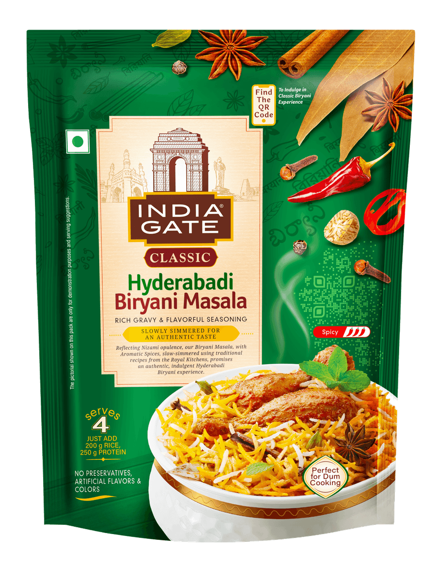 India Gate Classic Hyderabadi Biryani Masala 120g pack