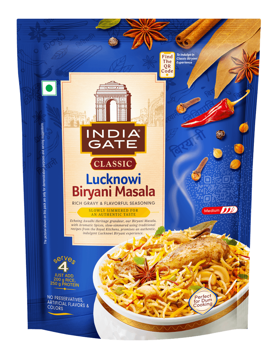 India Gate Classic Lucknowi Biryani Masala 120g pack