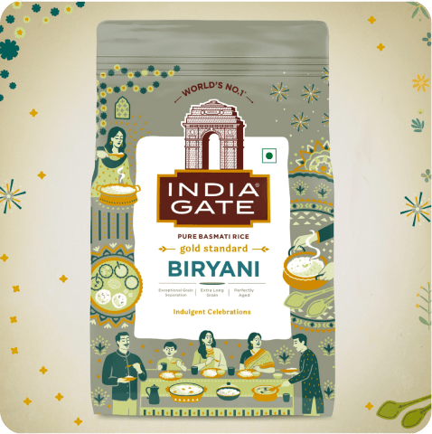 India Gate Gold Standard Biryani Basmati Rice pack