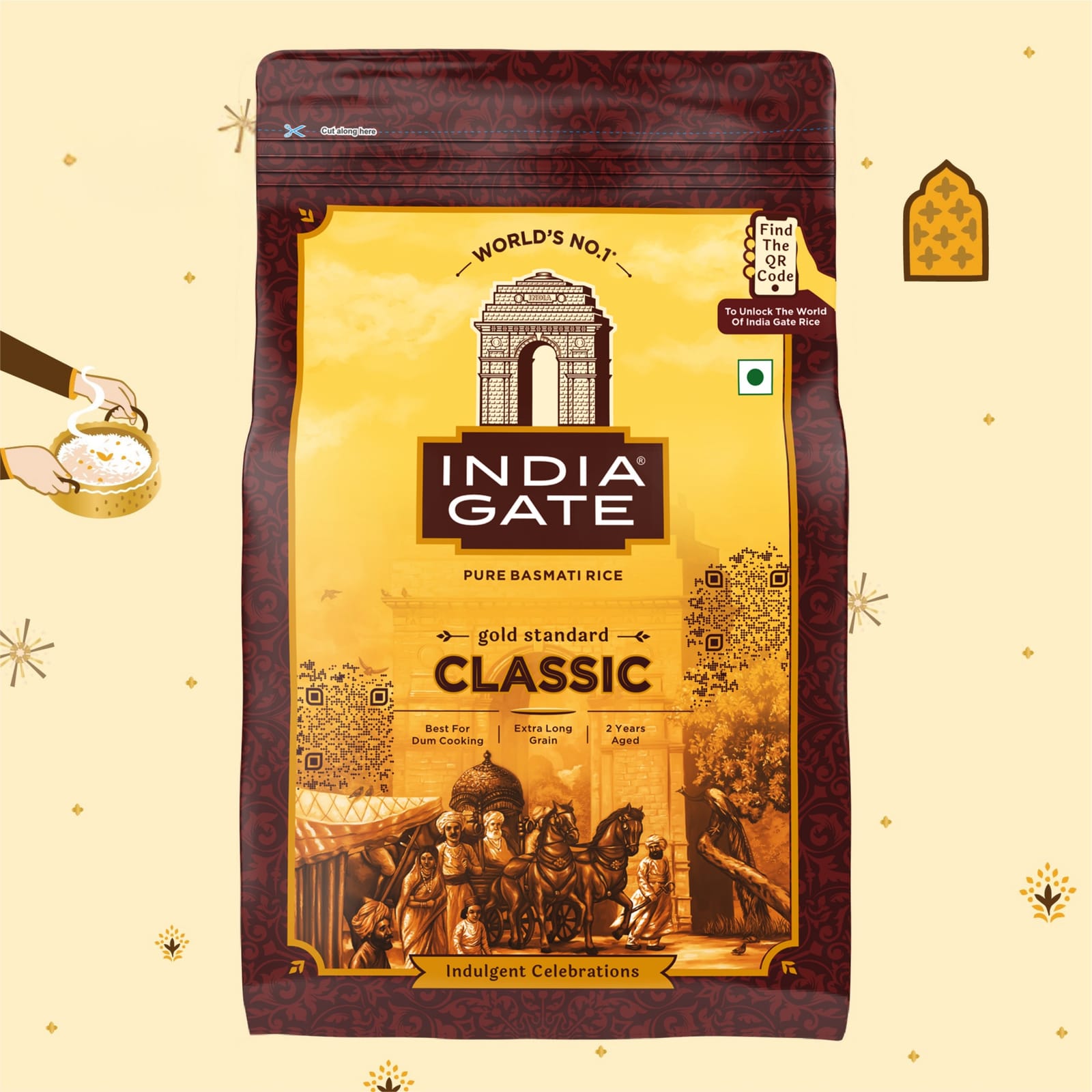 India Gate Classic Pure Basmati Rice pack