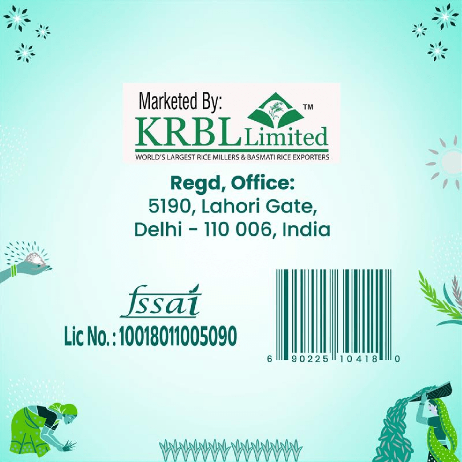 Marketed by KRBL Limited, 1kg pack details