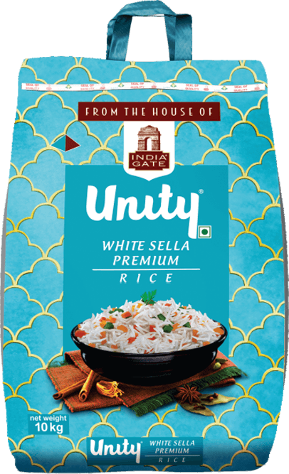 India Gate Unity White Sella Premium Rice 10kg pack