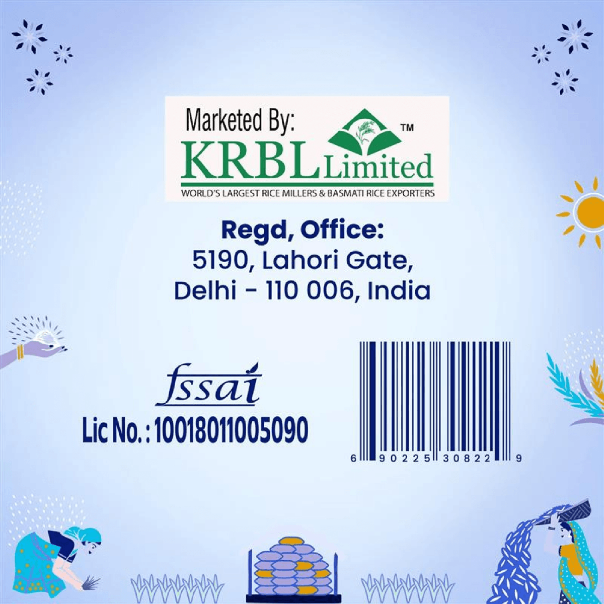 Marketed by KRBL Limited, 1kg pack details