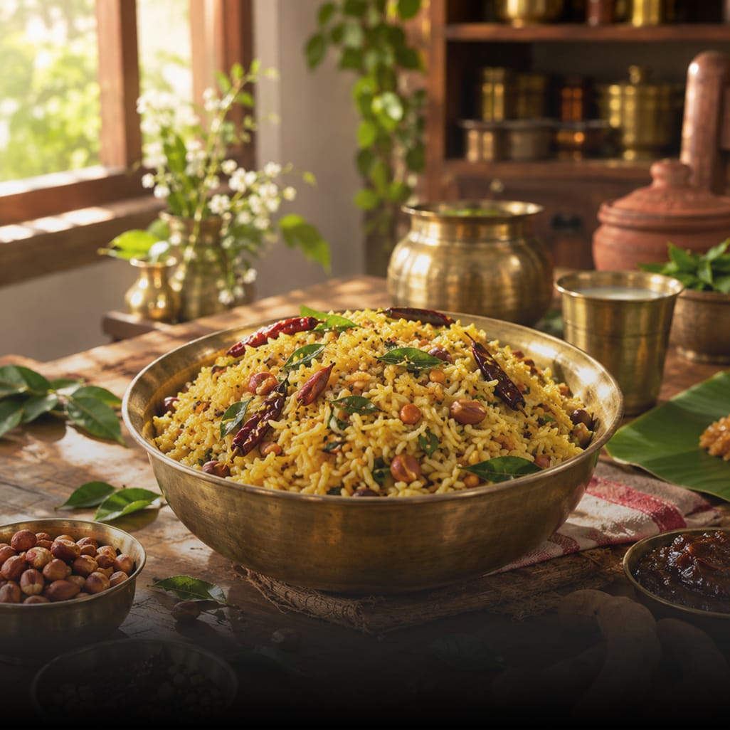 Pulihora (Tamarind Rice)